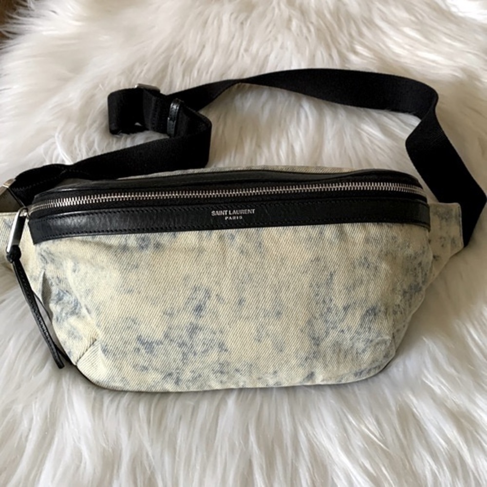 Saint Laurent denim Grunge Belt Bag Faded Blue